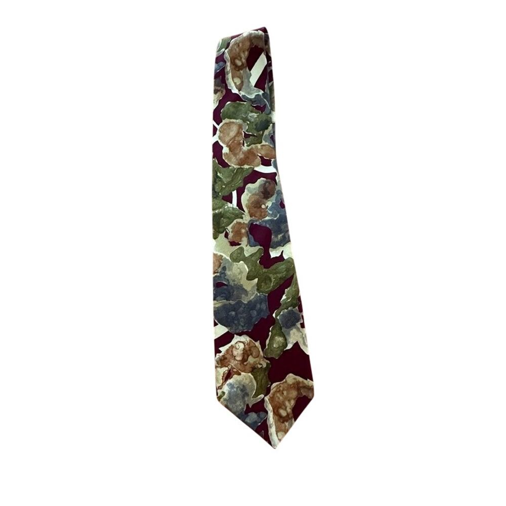 100% Silk London Fog Men's Multicolor Tie XL Length 62"